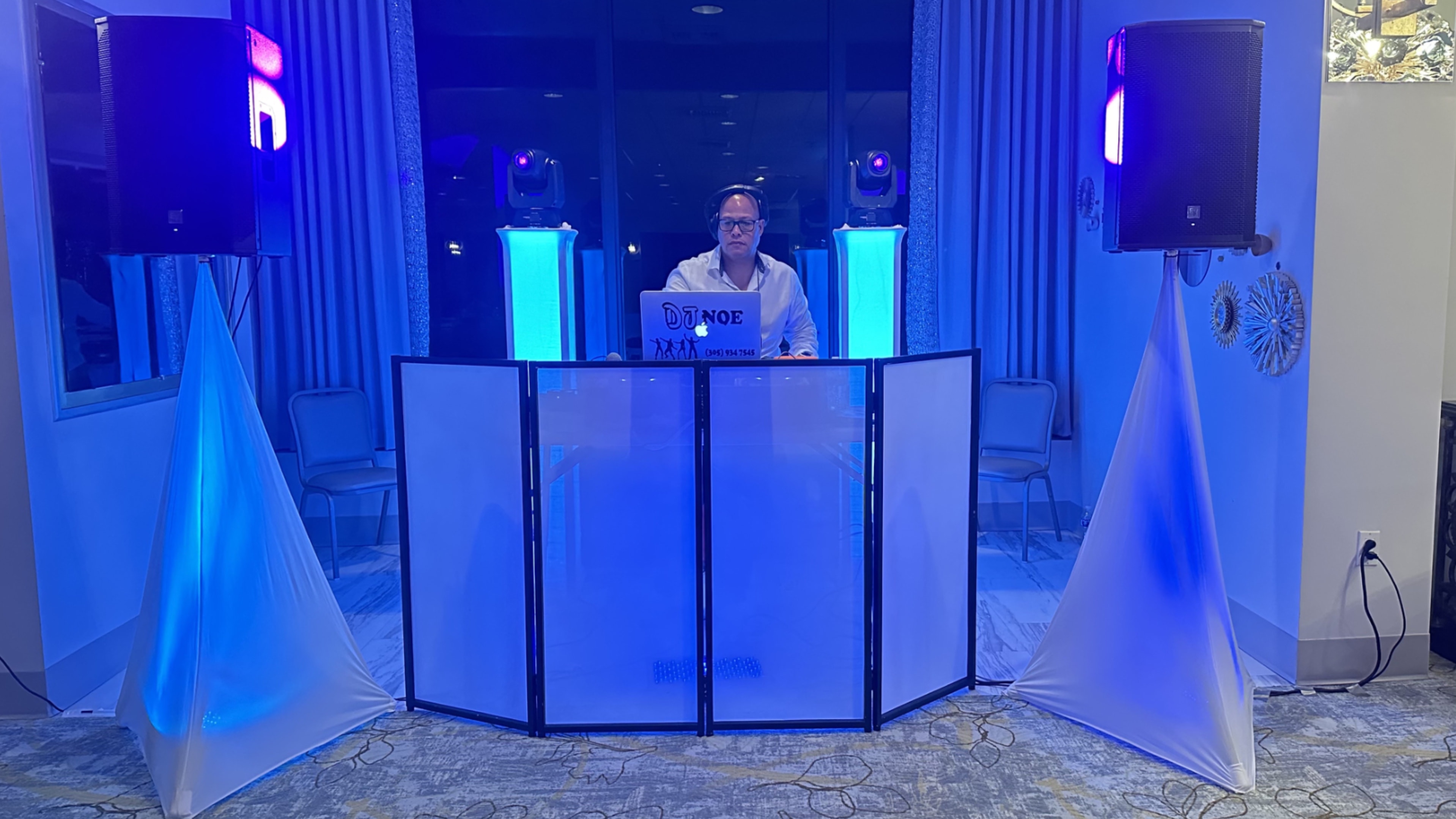 DJ Service — professional DJ setup with lighting